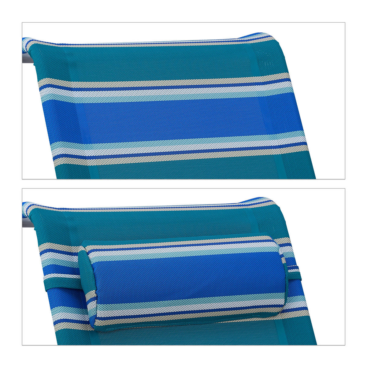 KLAPPLIEGESTUHL - Multicolor, Kunststoff/Textil (59/78/85cm) - Relaxdays