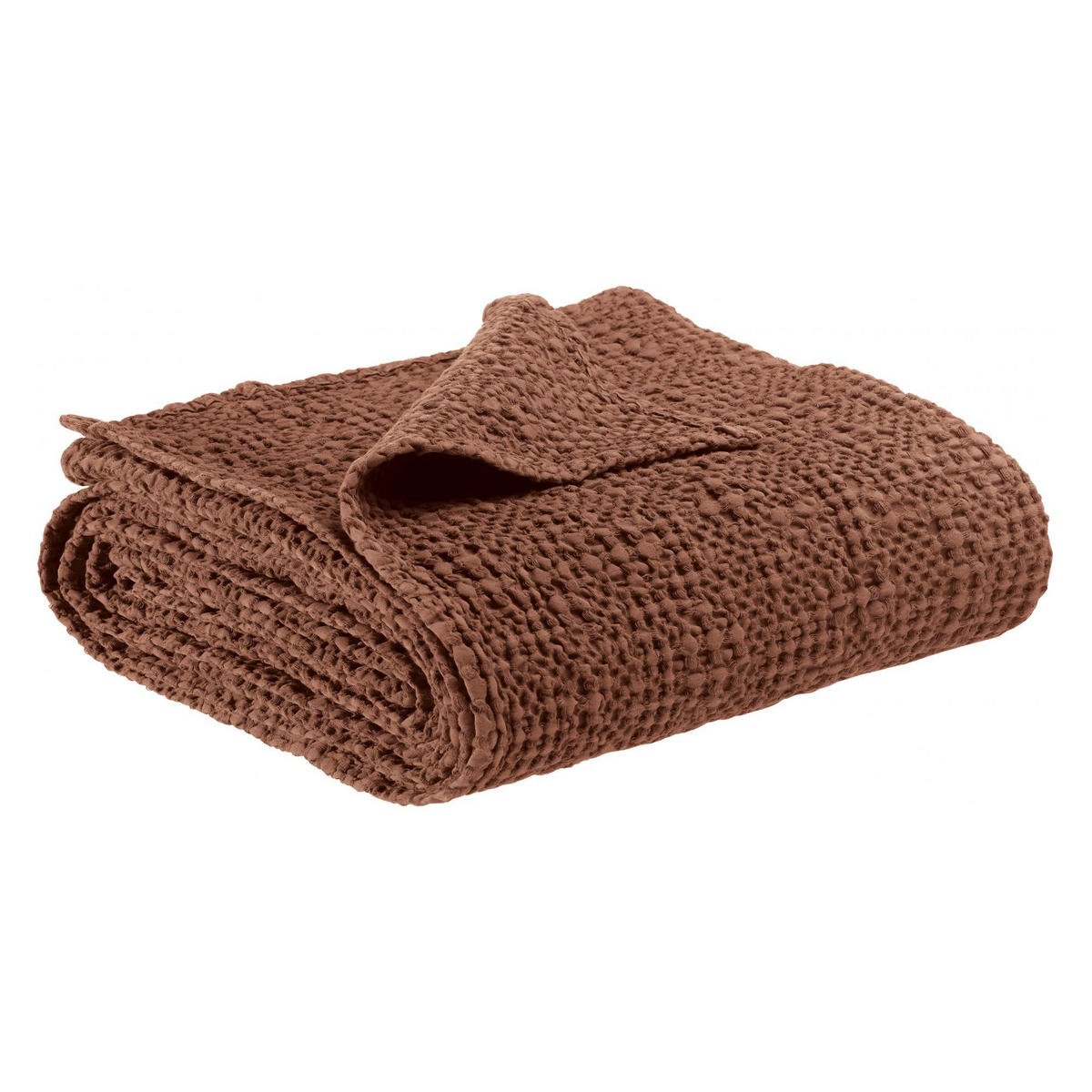 BETTÜBERWURF Tana tabakfarben 240 x 260 cm - Braun, Textil (240/260cm) - Vivaraise