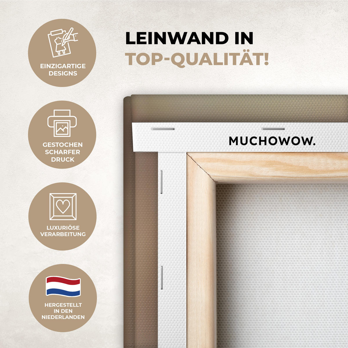 LEINWANDBILD Löwenzahn - Beige - Natur - Blume Wandbilder 80x60 cm - Hellbraun, Textil (80/60cm) - MuchoWow