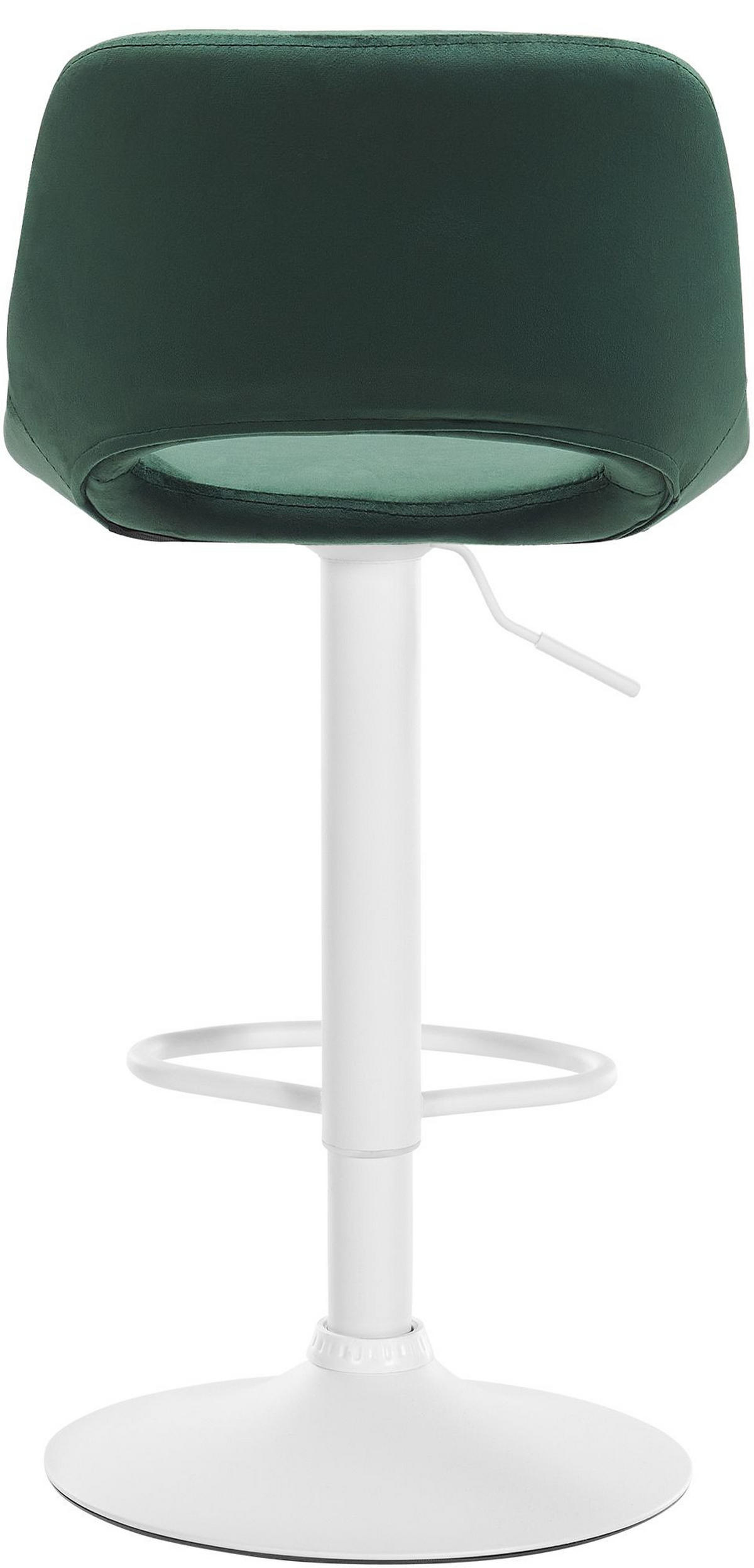 BARHOCKER 2er-Set JAKSON Grün Samt Weiß - Grün, Textil/Metall (42/86/46cm) - DELUKE