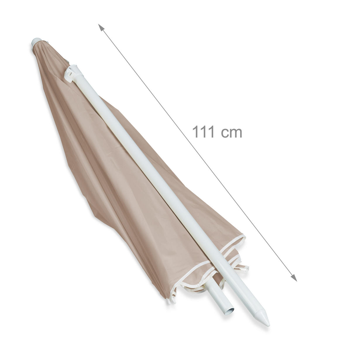 SLUNEČNÍK - béžová, kov/textil (180/180cm) - Relaxdays