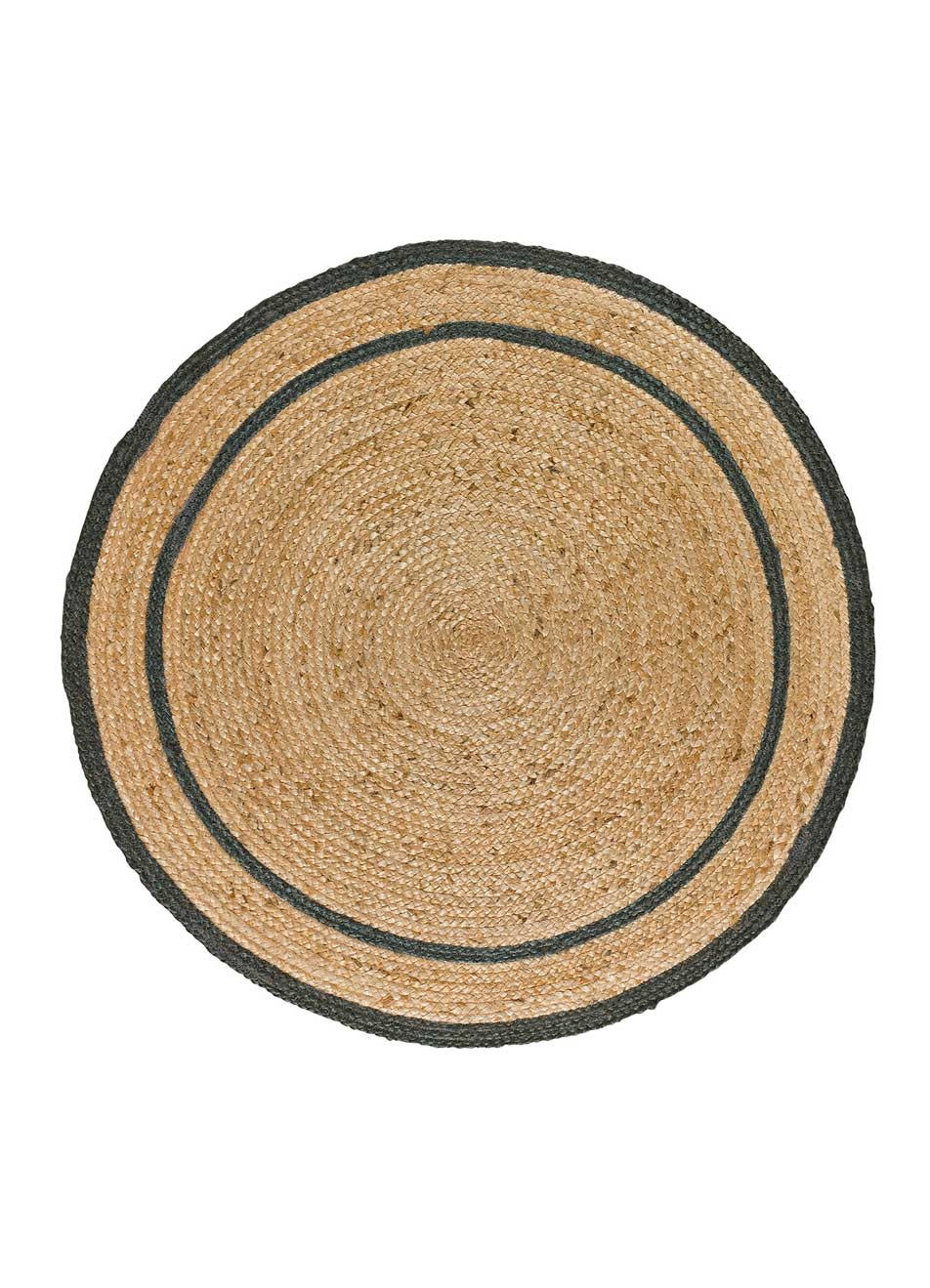 HANDWEBTEPPICH Grau Mahon 90/90 cm - Naturfarben/Grau, Naturmaterialien/Naturmaterialen (90/90cm) - Atticgo