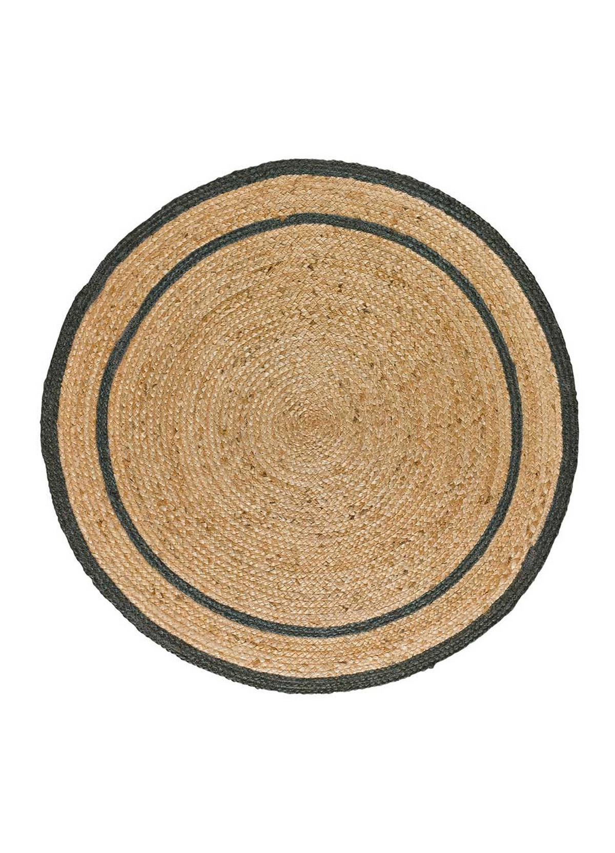 HANDWEBTEPPICH Grau Mahon 90/90 cm - Naturfarben/Grau, Naturmaterialien (90/90cm) - Atticgo