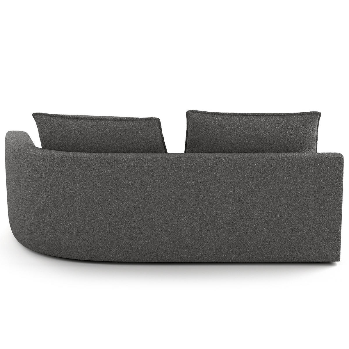 OTTOMANE - modular - Schwarz/Grau, Kunststoff/Textil (196/82/146cm) - home24