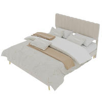 POLSTERBETT 140x200 cm ohne Stauraum beige - Beige, Textil (140/200cm) - LEBENLANG