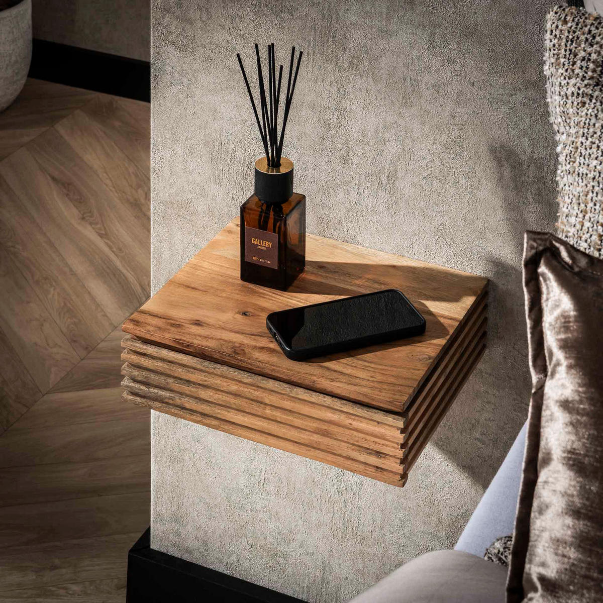 NACHTTISCH Layer Braun 25/30/80 cm 2er-Set - Braun, Holz (30/80/25cm) - Hoyz Collection