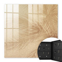 SCHLÜSSELBOX Schwarz 30x30 cm- Türöffnung nach rechts - Schaumspuren - Beige, Metall (30/30/5cm) - TULUP
