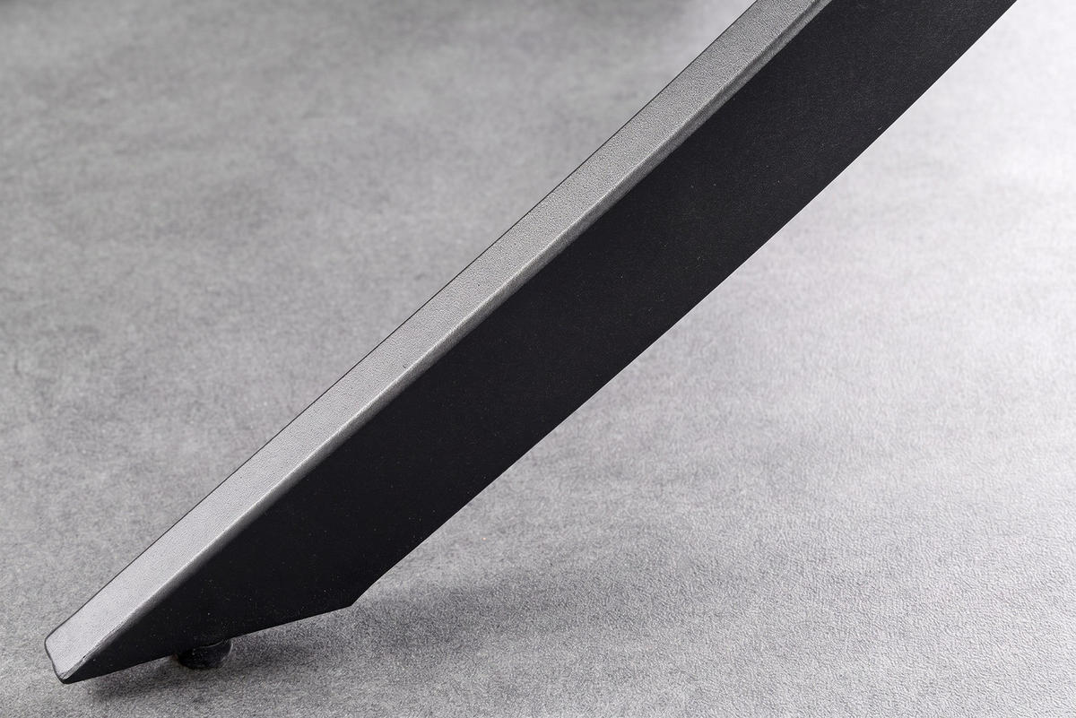 ESSTISCH ALPINE Keramik Weiß 120 cm - Schwarz/Weiß, Keramik/Metall (120/120/76cm) - riess-ambiente