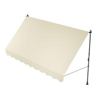 KLEMMMARKISE Kapstadt beige 350x120 cm - Beige, Textil (350/200/120cm) - Juskys