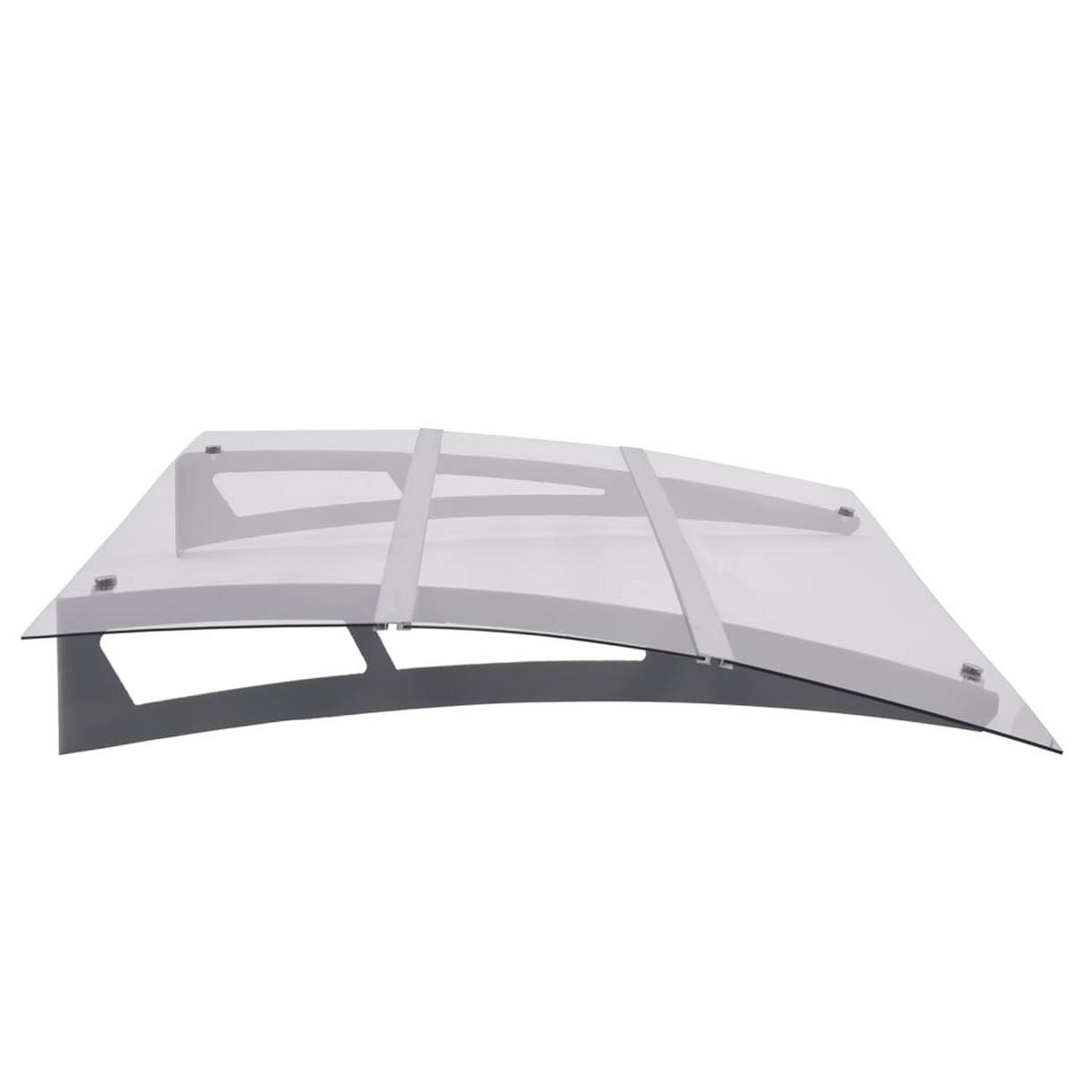 TÜRVORDACH Silbern Und Transparent 150/90 Cm Pet - Transparent, Kunststoff (150/90cm) - vidaXL