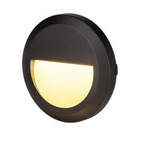 LED WANDLEUCHTE Schwarz Rund - Schwarz, Kunststoff (15/2.7/15cm)