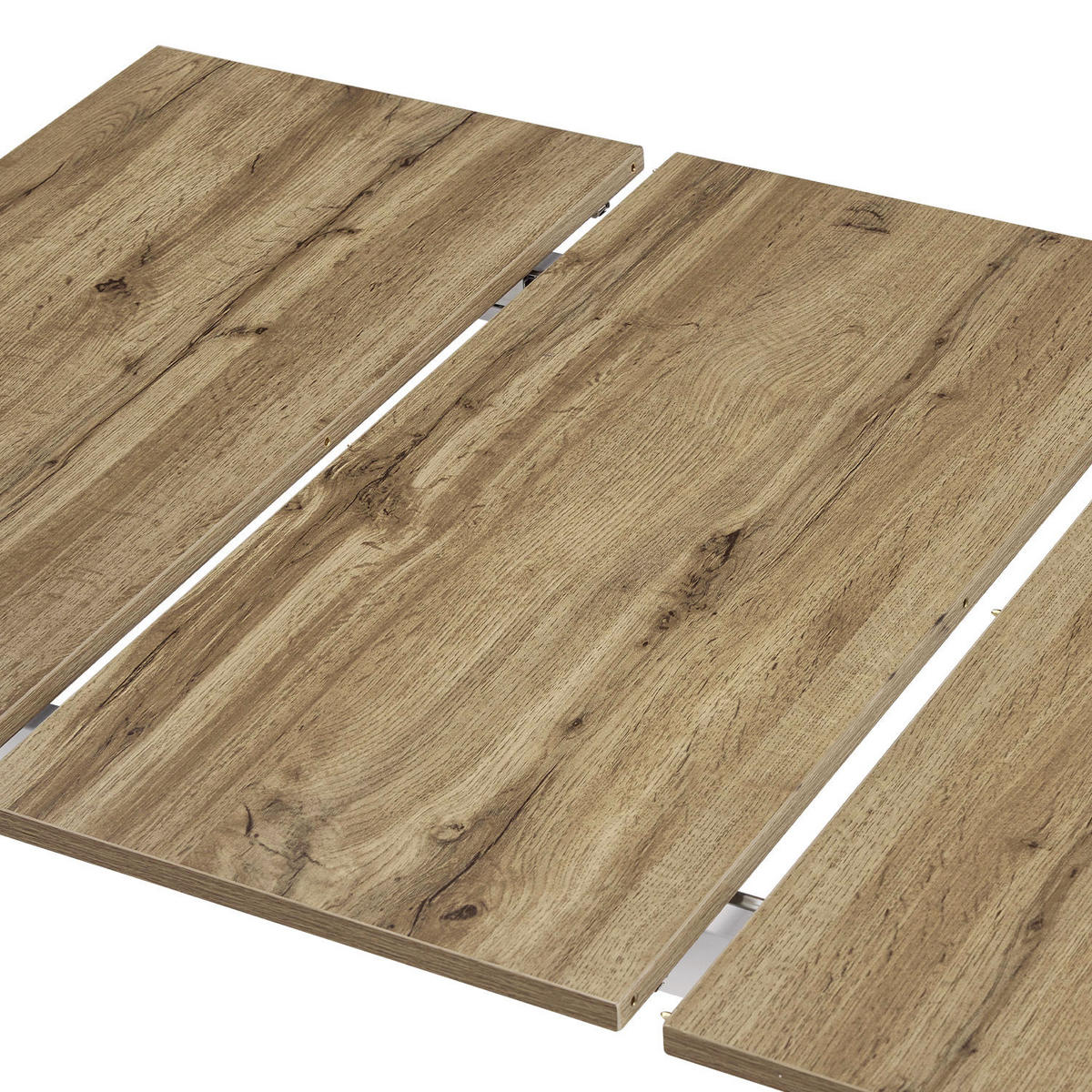 ESSTISCH PIUS 120-160/80/76 cm - Weiß/Eiche Artisan, Holzwerkstoff/Metall (120/80/76cm) - B&D Home