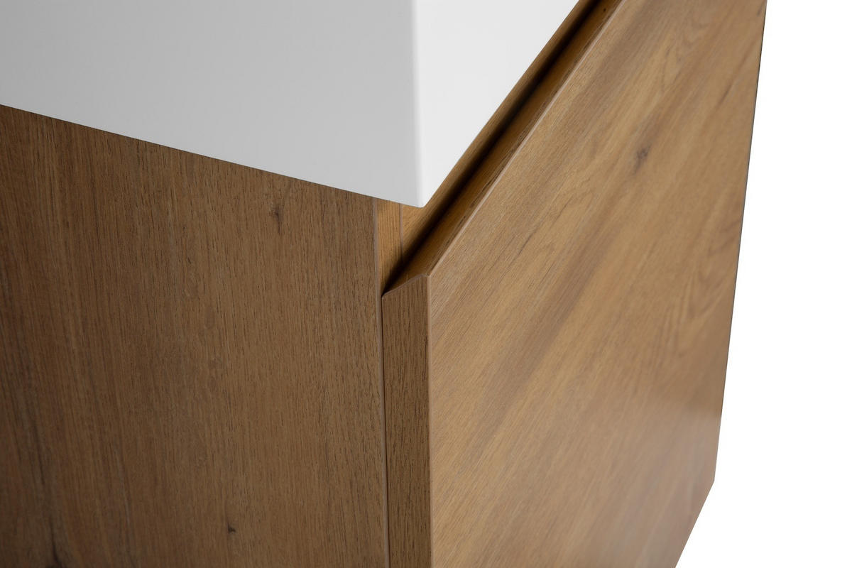 GÄSTE-WC-MÖBELSET Angela 2 Teile Eiche - 40 x 22 x 64 cm - Eichefarben, Holz (40/52/22cm) - Badplaats