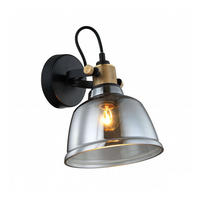 WANDLEUCHTE Linz, Rauchgrau, 25cm - Grau, Glas (16/25/21cm) - KOSILUM