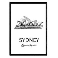 POSTER Städte Denkmäler Sydney Opera House A3 Rahmenlos - Klar, Papier (29.7/5/42cm) - Nacnic