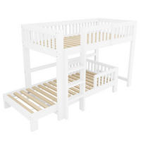 ETAGENBETT 90/200 cm Hochbett und Einzelbett, DE-41582, in Weiß - Weiß, Holzwerkstoff (90/200cm) - ComfortXL