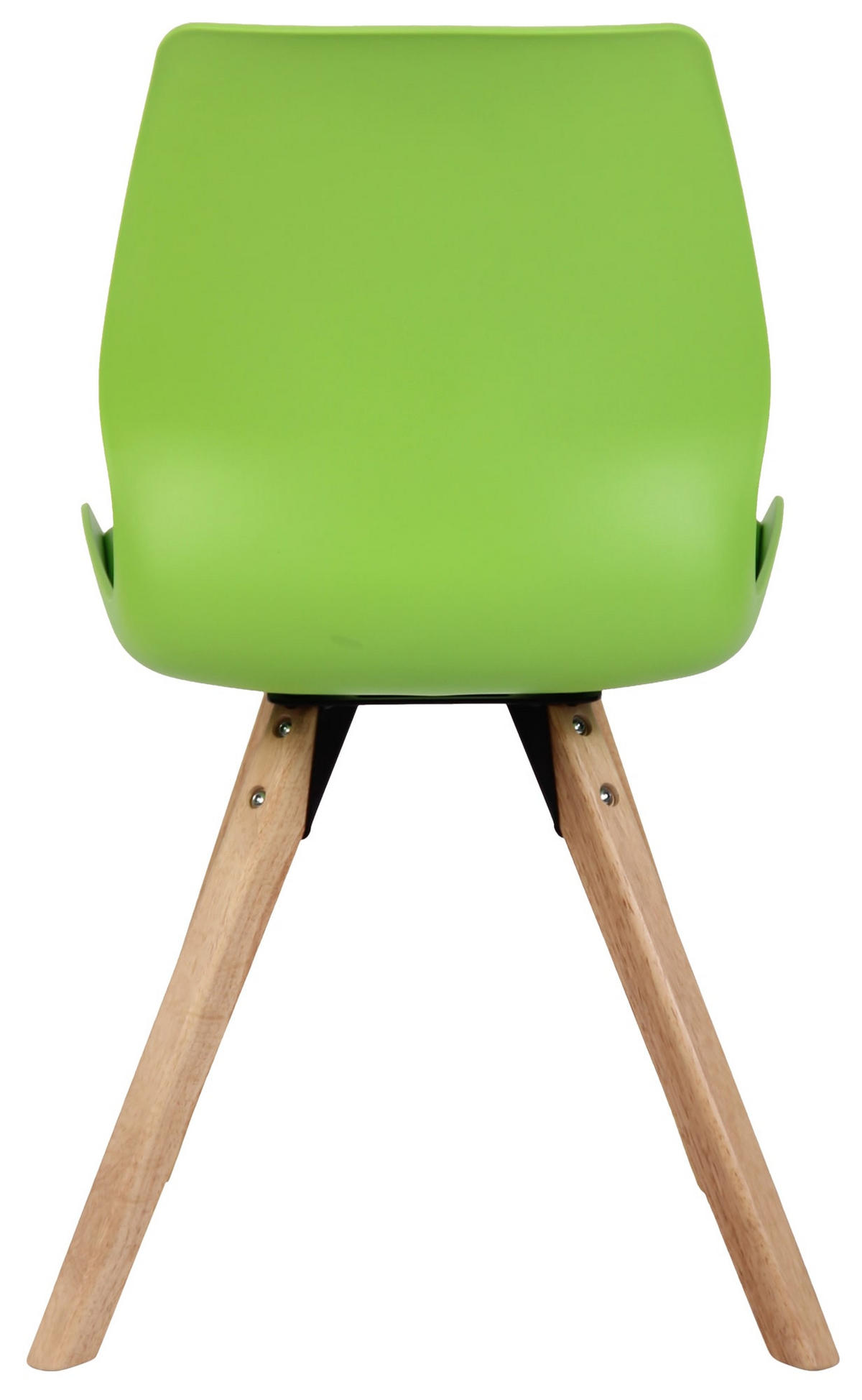 STUHL 2er Set Kunststoff grün - Eukalyptusholzfarben/Grün, Holz/Kunststoff (48/87/58cm) - CLP