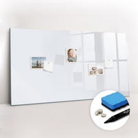 MAGNETTAFEL 120x60 Weiß schwarzer Marker - Weiß, Glas (120/0.4/60cm) - TULUP