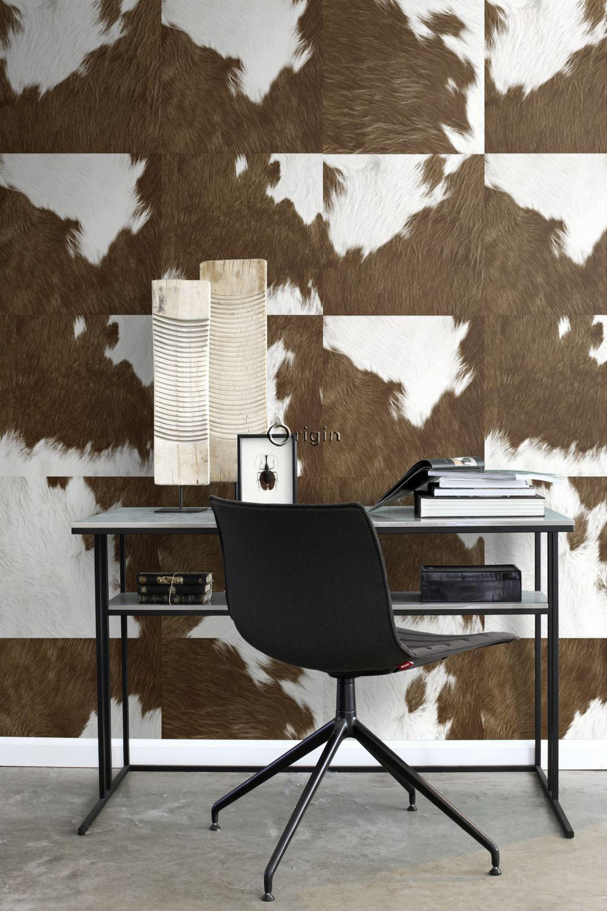 XXL-VLIESTAPETE Kuhfell-Optik 50 x 900 cm - Braun, Papier (50/900cm) - Origin Wallcoverings