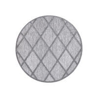 OUTDOOR-TEPPICH Santorini 457 Anthrazit 200 cm Rund - Anthrazit, Textil (200/200cm) - carpet city