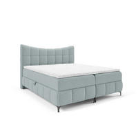 BOXBETT Charles Premi.. In Aragon - Hellblau, Holzwerkstoff/Textil (140/200cm) - Fun Möbel