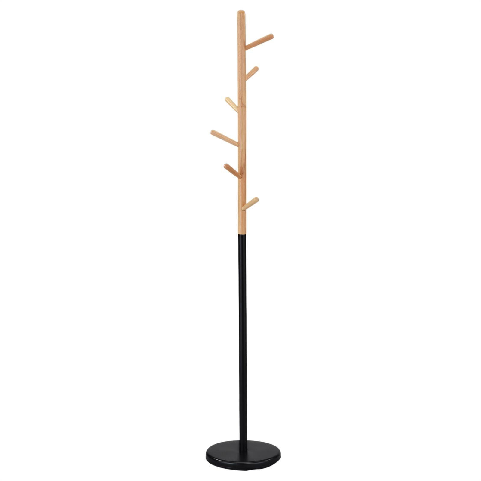 KLEIDERSTÄNDER ENRICO - Schwarz/Naturfarben, Holz (30/177/30cm) - IDIMEX