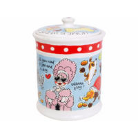 VORRATSDOSE Zuhause ist da, wo mein Hund ist in Bunt - 22,5cm - Multicolor, Keramik (16/22/16cm) - Blond Amsterdam