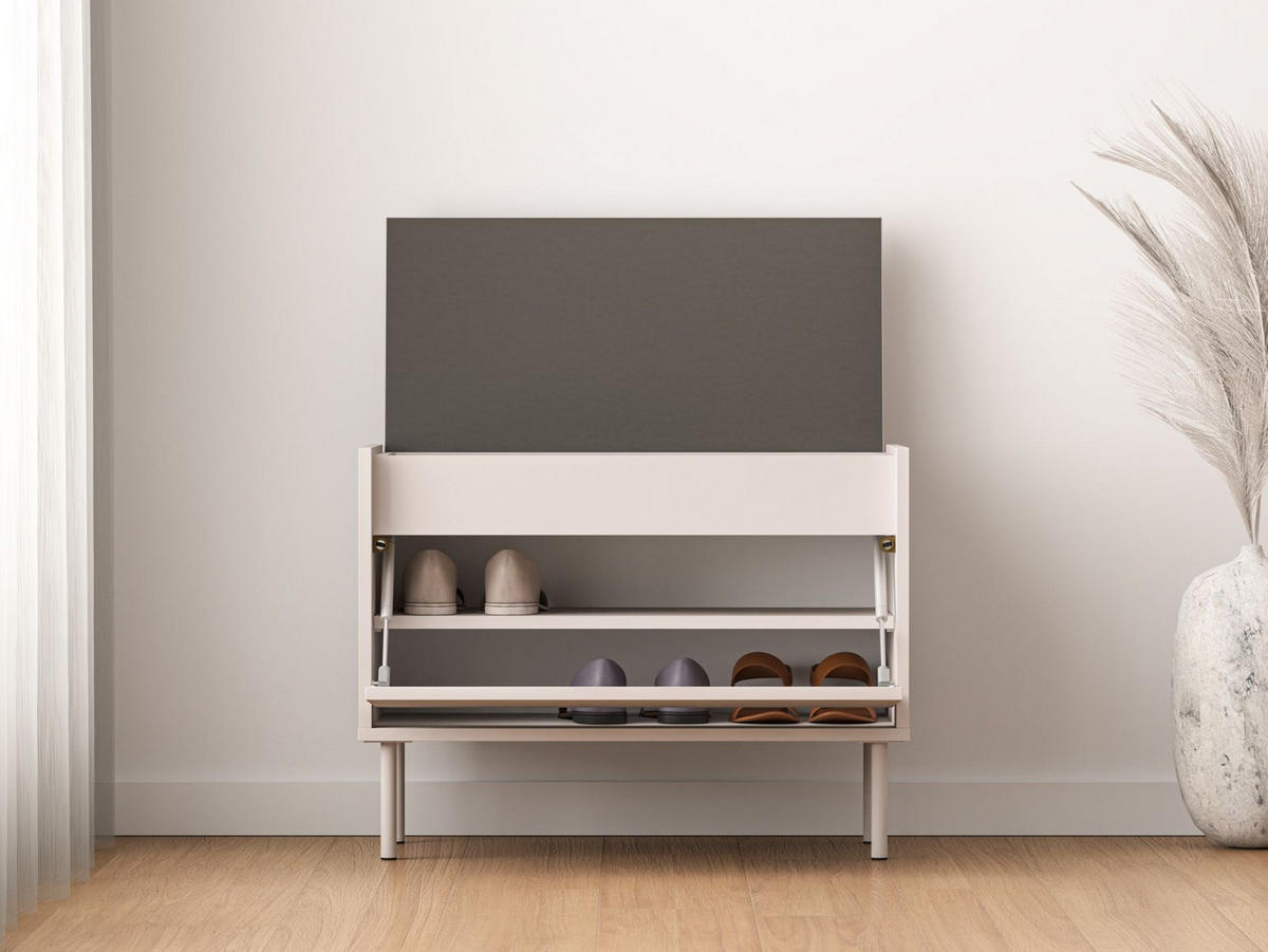 SCHUHBANK Dioce Kaschmirgrau 69 cm - Taupe, Holz/Holzwerkstoff (68.4/50/33.3cm) - Selsey
