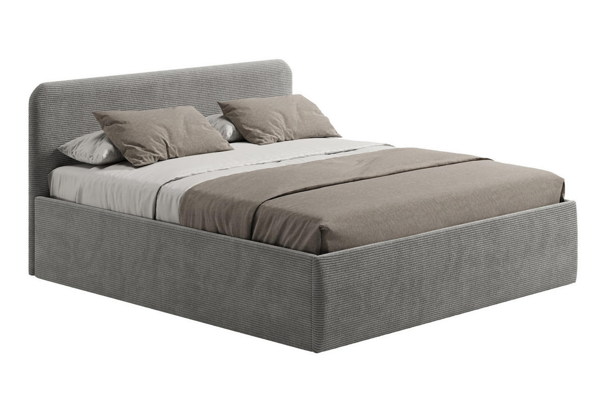 POSLTERBETT 160x200 cm in Grau - Grau, Holzwerkstoff/Textil (160/200cm) - Home Collective