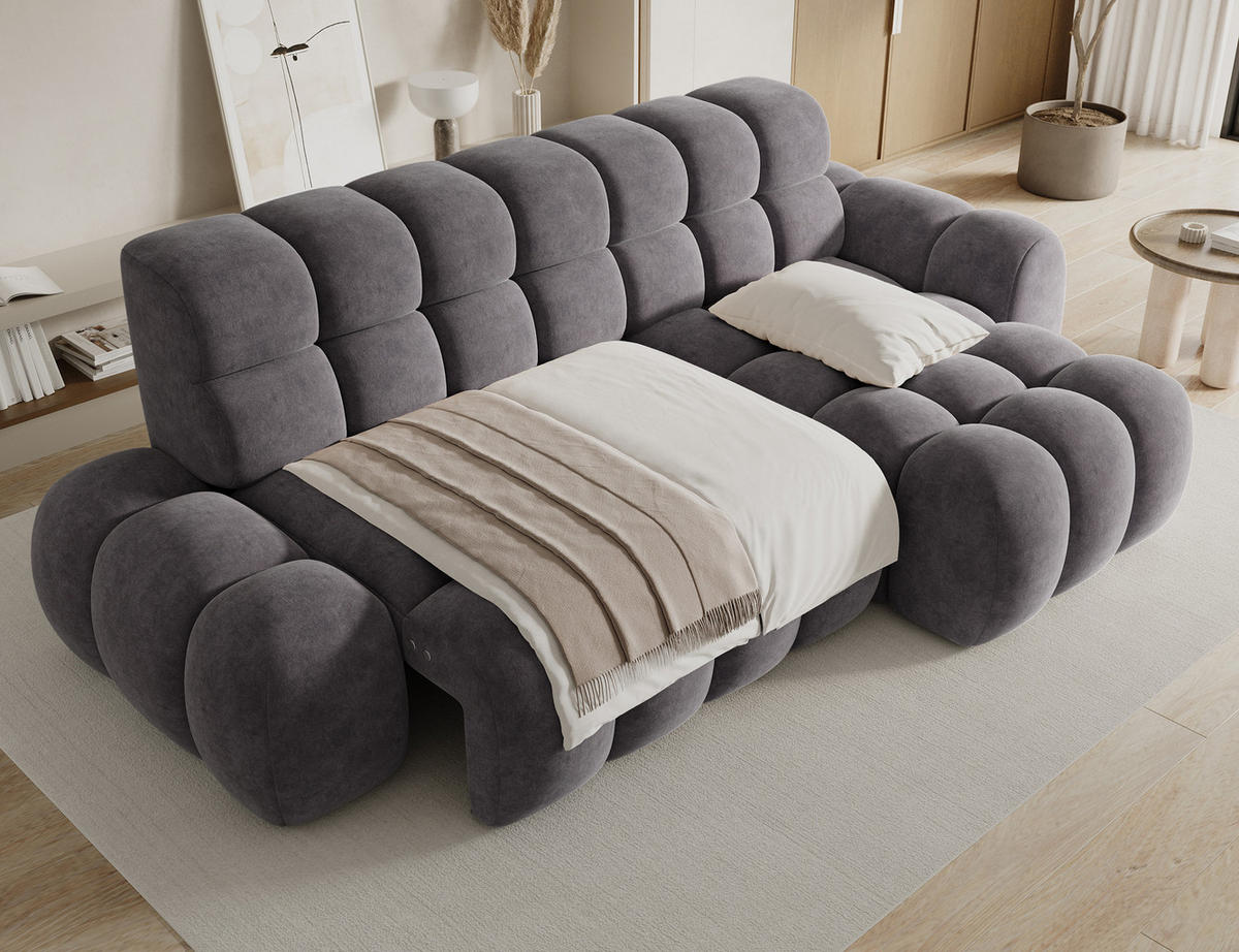 ECKSOFA Lorveno R - Grau (Aura 04) - Grau, Holzwerkstoff (283/165cm)