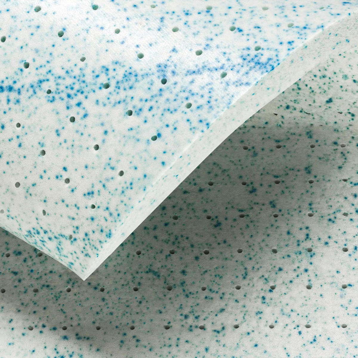 TOPPER Gel Latex 180x200 cm Höhe 8 cm – 7 Zonen, orthopädisch, atmungsaktiv - Weiß, Textil (180/200cm) - Letti Moderni