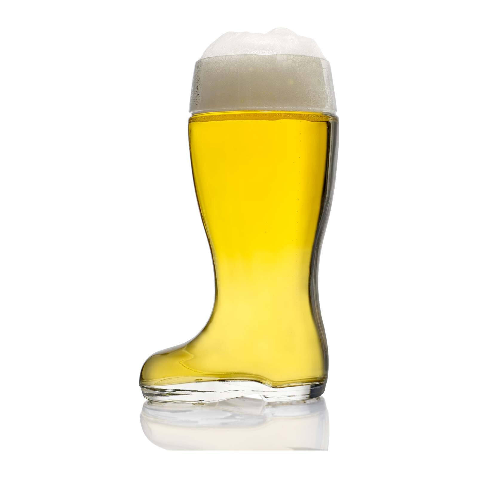 BIERGLÄSER Stiefel transparent 1000 ml 6er Set - Transparent, Glas (1L) - Stölzle Lausitz