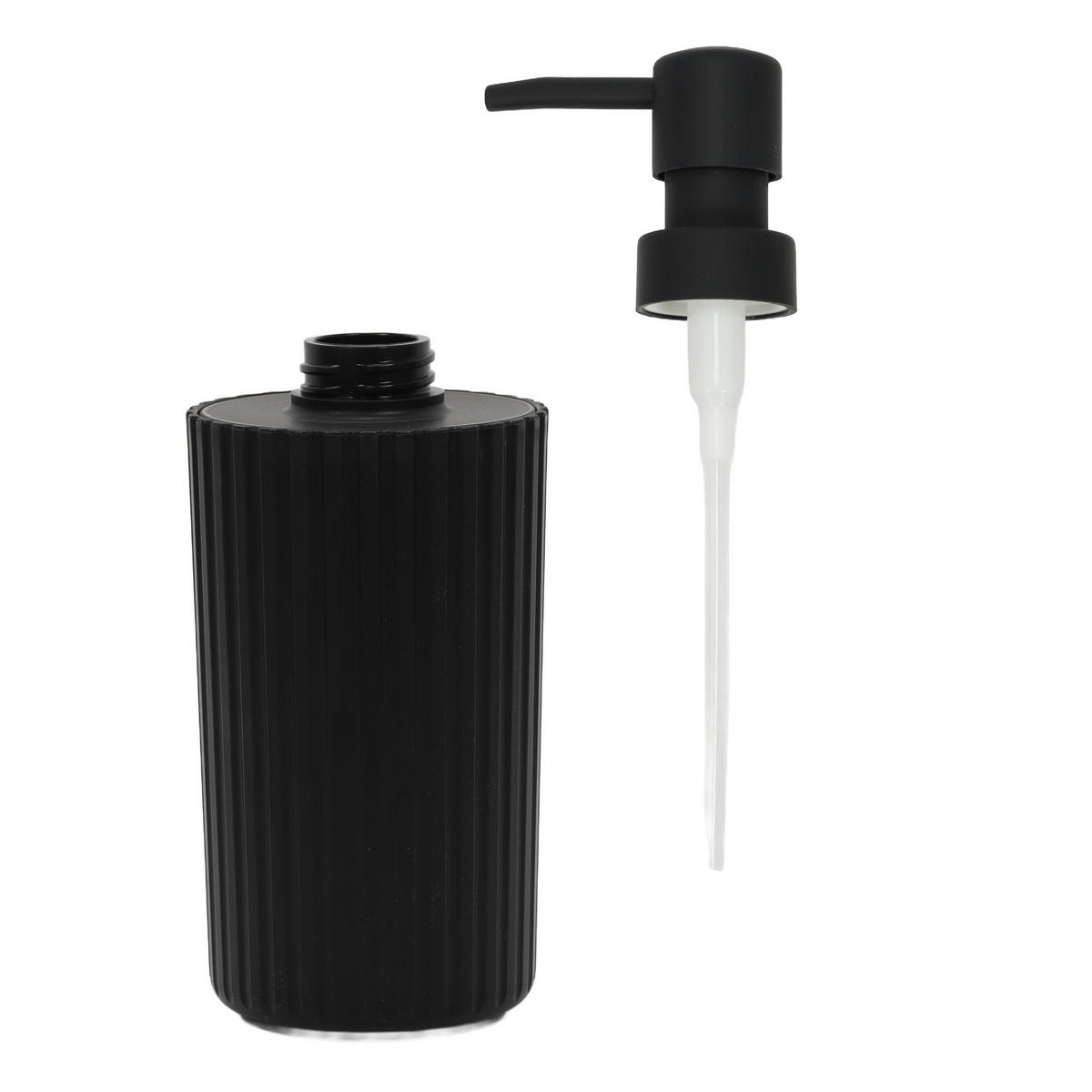SPENDER für Flüssigseife 7/7/18 cm - Schwarz, Kunststoff (7/18/7cm) - Allstar