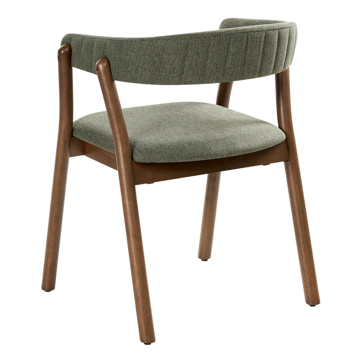 ESSZIMMERSTUHL 2er Set Stoff Dunkelbraun/Grün Mylo - Dunkelbraun/Grün, Holz/Textil (58/77/56cm) - Beliani