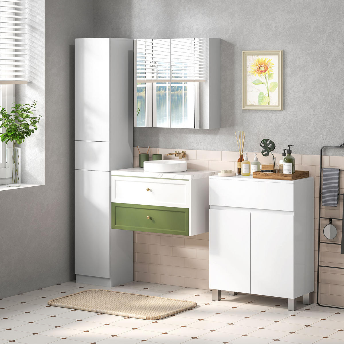 HOCHSCHRANK DE-12356 30/28/170 cm Weiß Hochglanz - Weiß, Holzwerkstoff (28/170/30cm) - ComfortXL