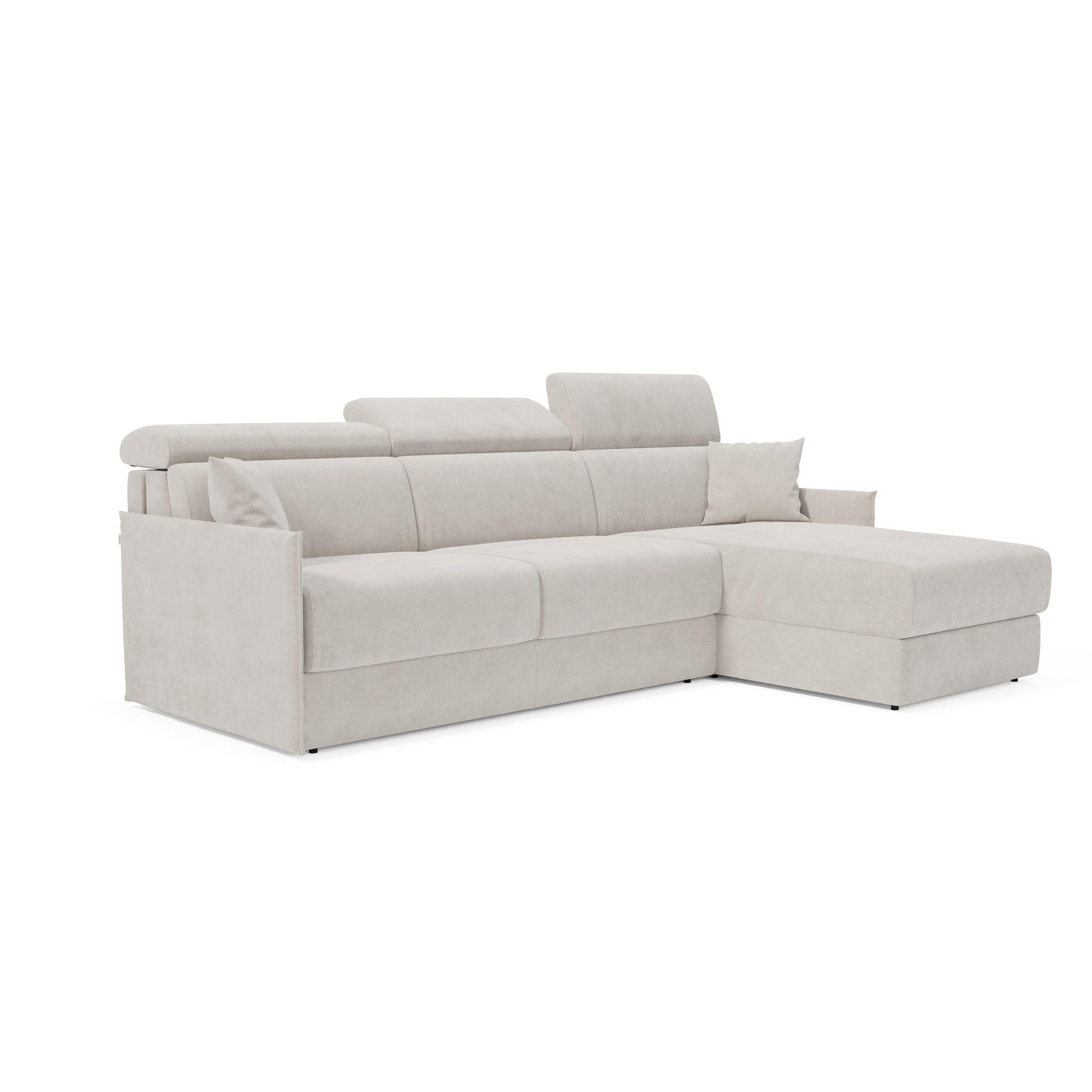 ECKSOFA Miryam - Weiß, Metall (272/98cm) - Divani.store