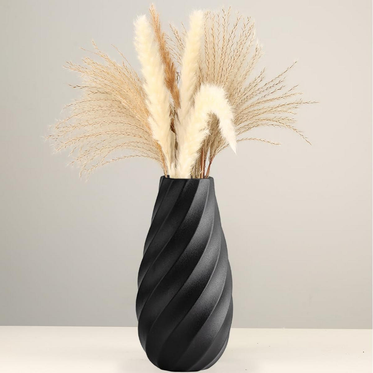 VASE 12 x 12 x 25,5 cm Keramik - Schwarz, Keramik (12cm) - LIBRATON