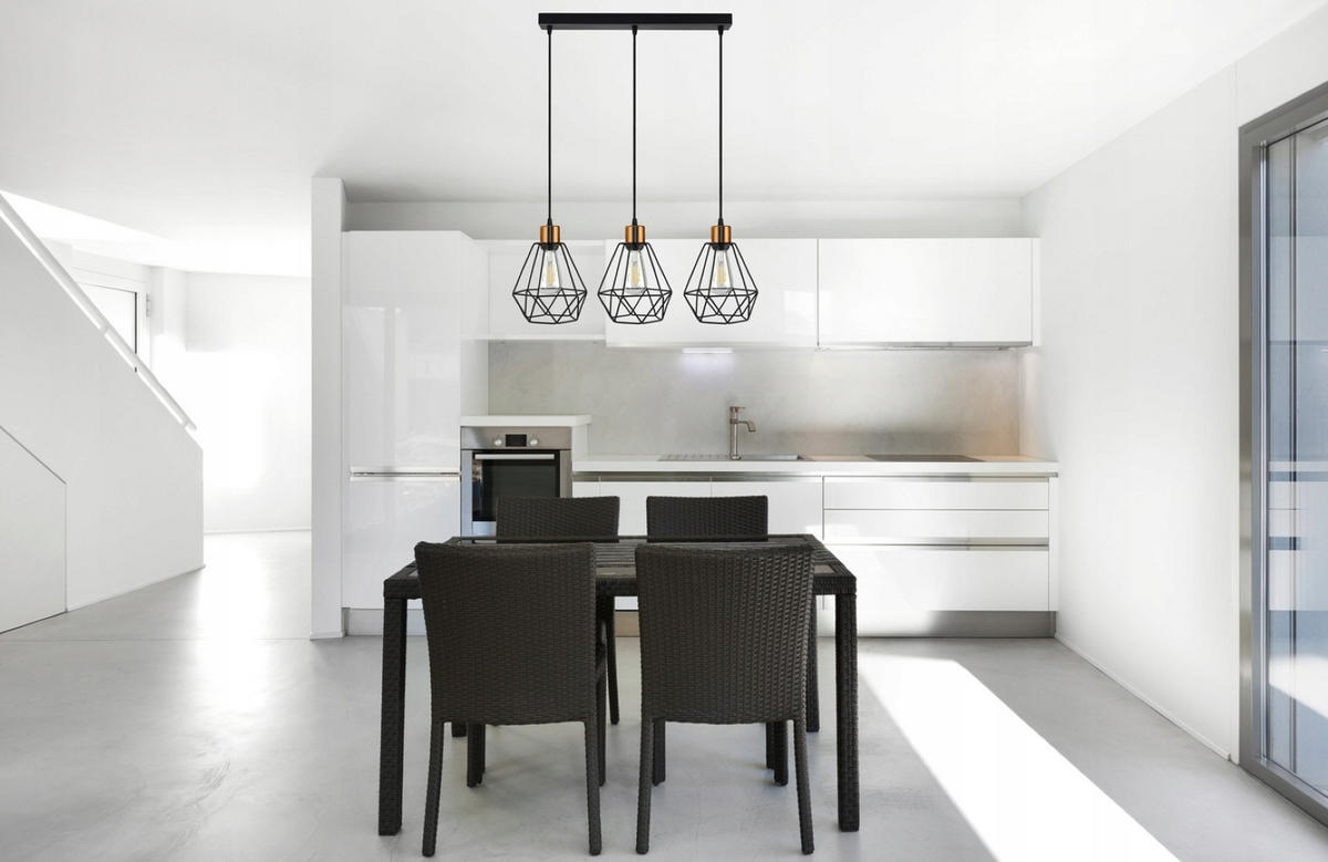 PENDELLEUCHTE EDISON II - Goldfarben/Schwarz, Metall (20/68/100cm) - kiki design