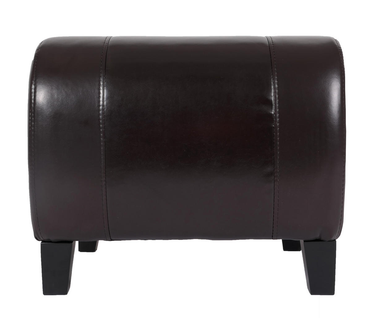 SITZHOCKER Braun - Braun, Leder (45/37/47cm) - MCW