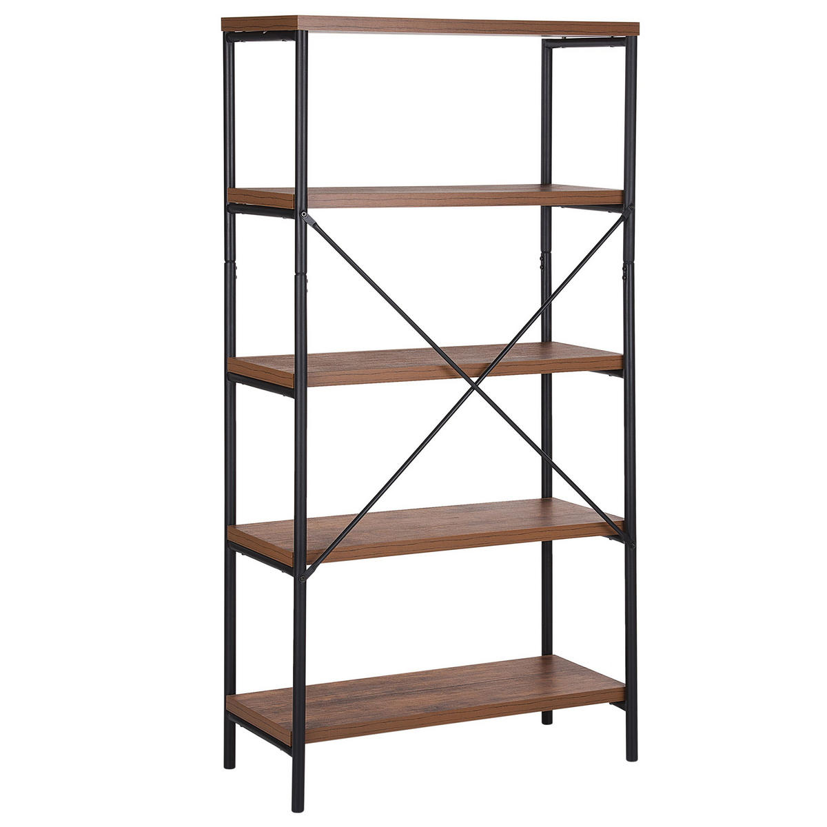 REGAL 4 Fächer Brisbane - Dunkelbraun, Holzwerkstoff (80/160/36cm) - Beliani
