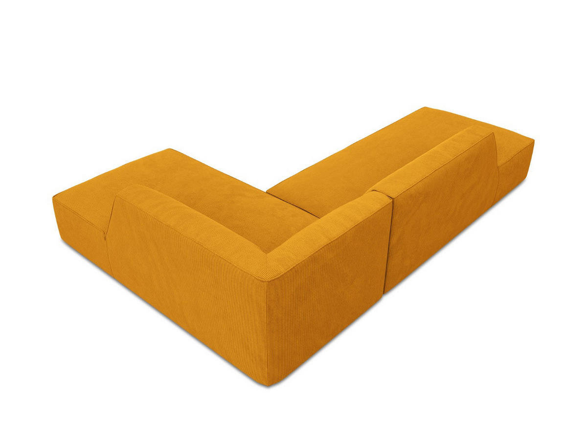 ECKSOFA rechts Ruby aus Cord gelb 4 Sitzplätze - Gelb, Textil (180/273cm) - Micadoni