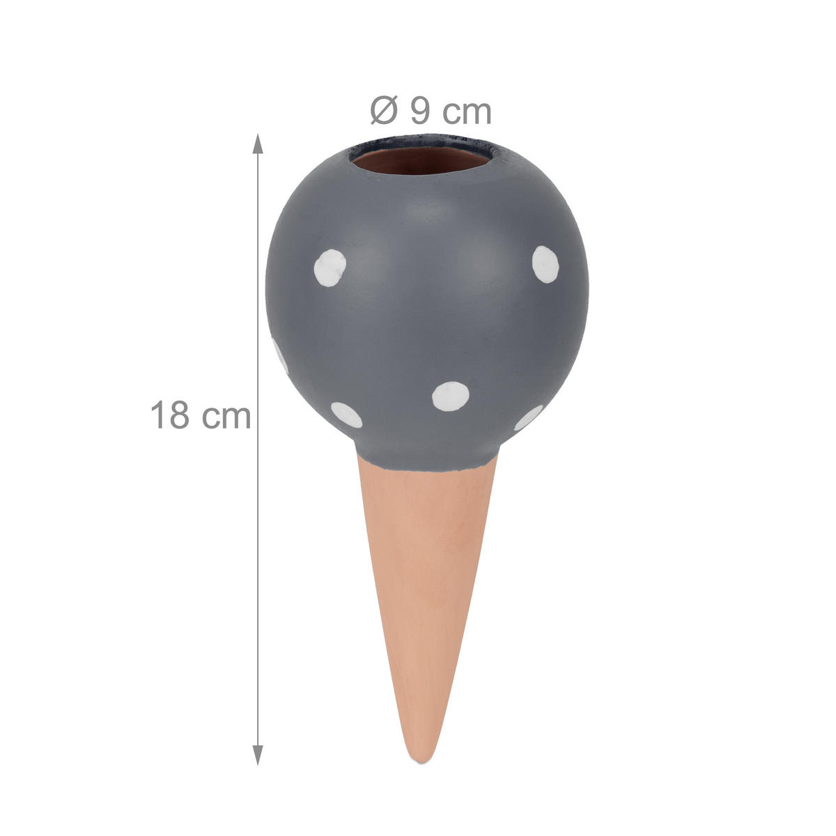 4XTONKEGEL - Multicolor, Keramik (9/18/9cm) - Relaxdays