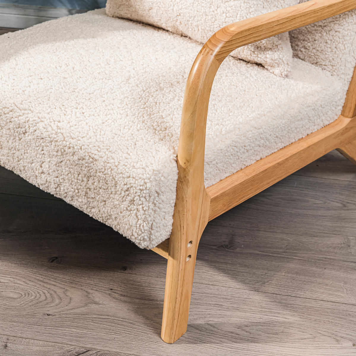 SESSEL Holz Weiß - Weiß, Holz (64/74/80cm) - Nordlys