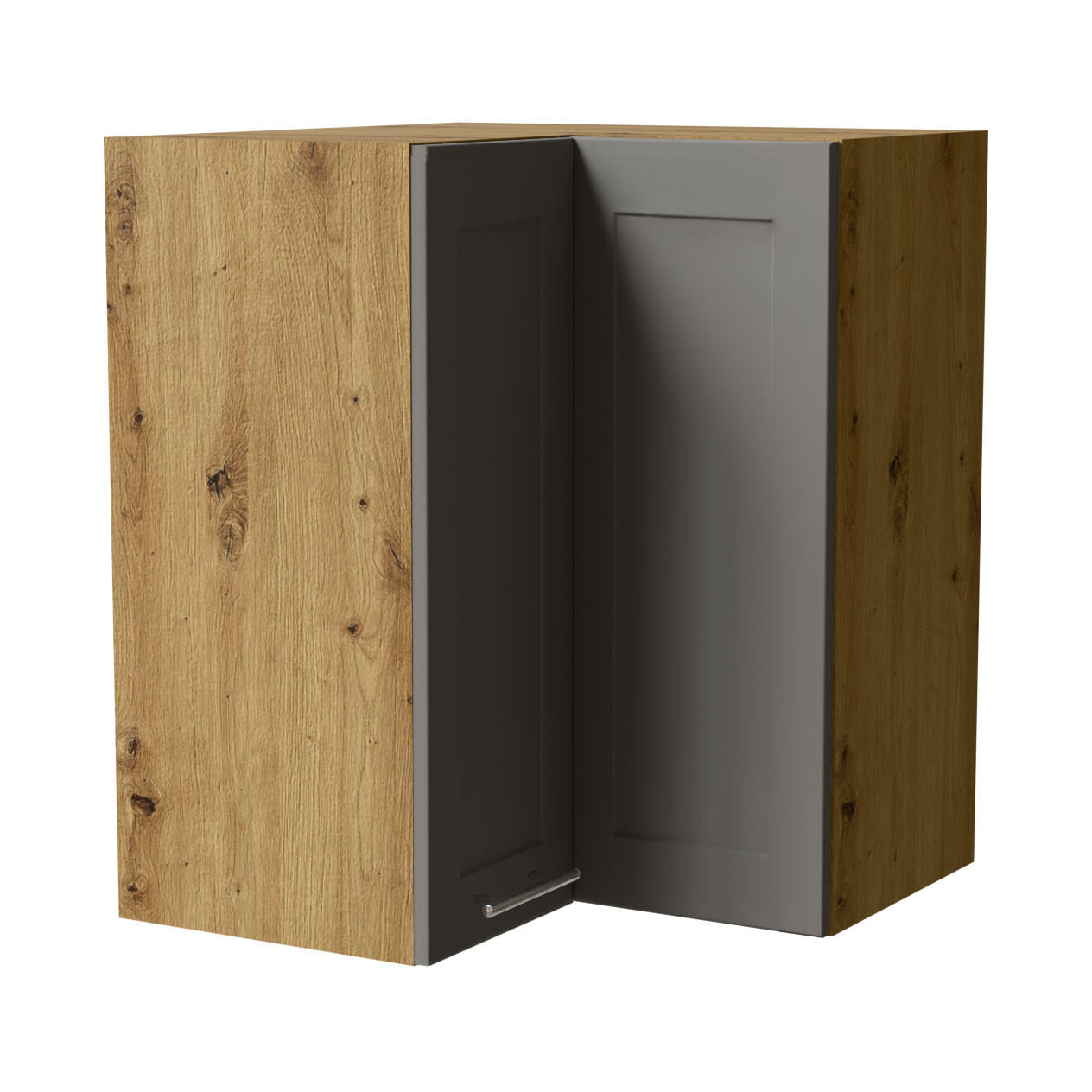 ECKHÄNGESCHRANK Oslo W12/60 Eiche Artisan / Dust Grey Matt 60 / 60 / 72cm - Eiche Artisan/Grau, Holz/Holzwerkstoff (60/72/60cm) - Feldmann-Wohnen