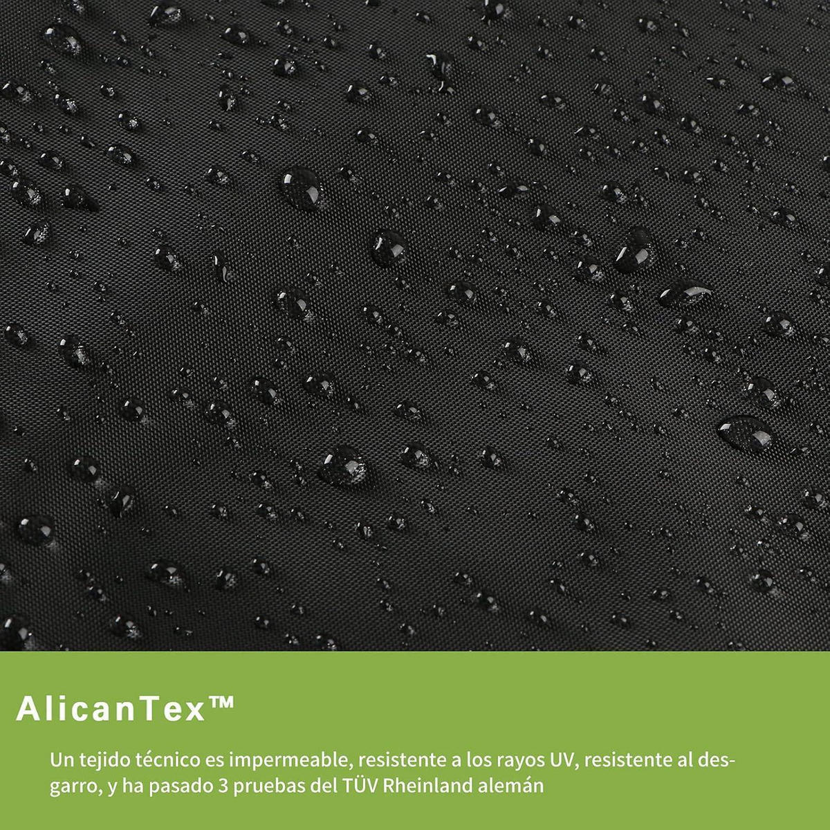 SONNENSCHIRM Schutzhülle Ampelschirm Abdeckung 265 cm Polyester Wasserdicht - Schwarz, Textil (265/70/40cm)