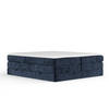 BOXSPRINGBETT Juniper Marineblau 200/200 cm - Schwarz/Dunkelblau, Holz/Holzwerkstoff (200/200cm) - Maison de Reve