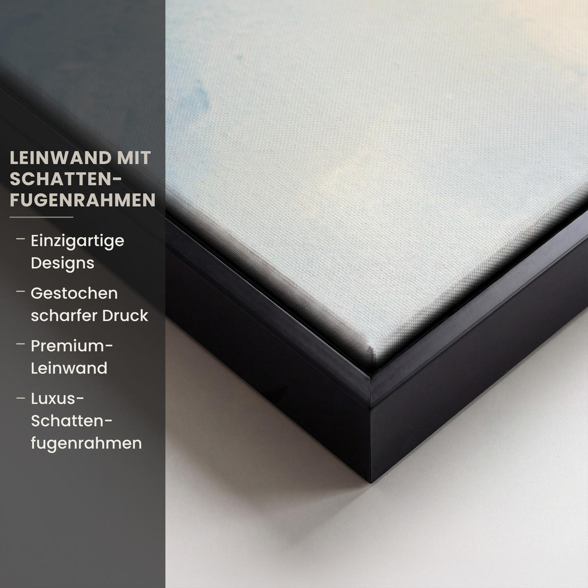 LEINWAND Bilder mit Rahmen - Weihnachtsdorf - Häuser - Schnee - Weihnachten - 80x120 - Sandfarben, Textil (80/120cm) - MuchoWow
