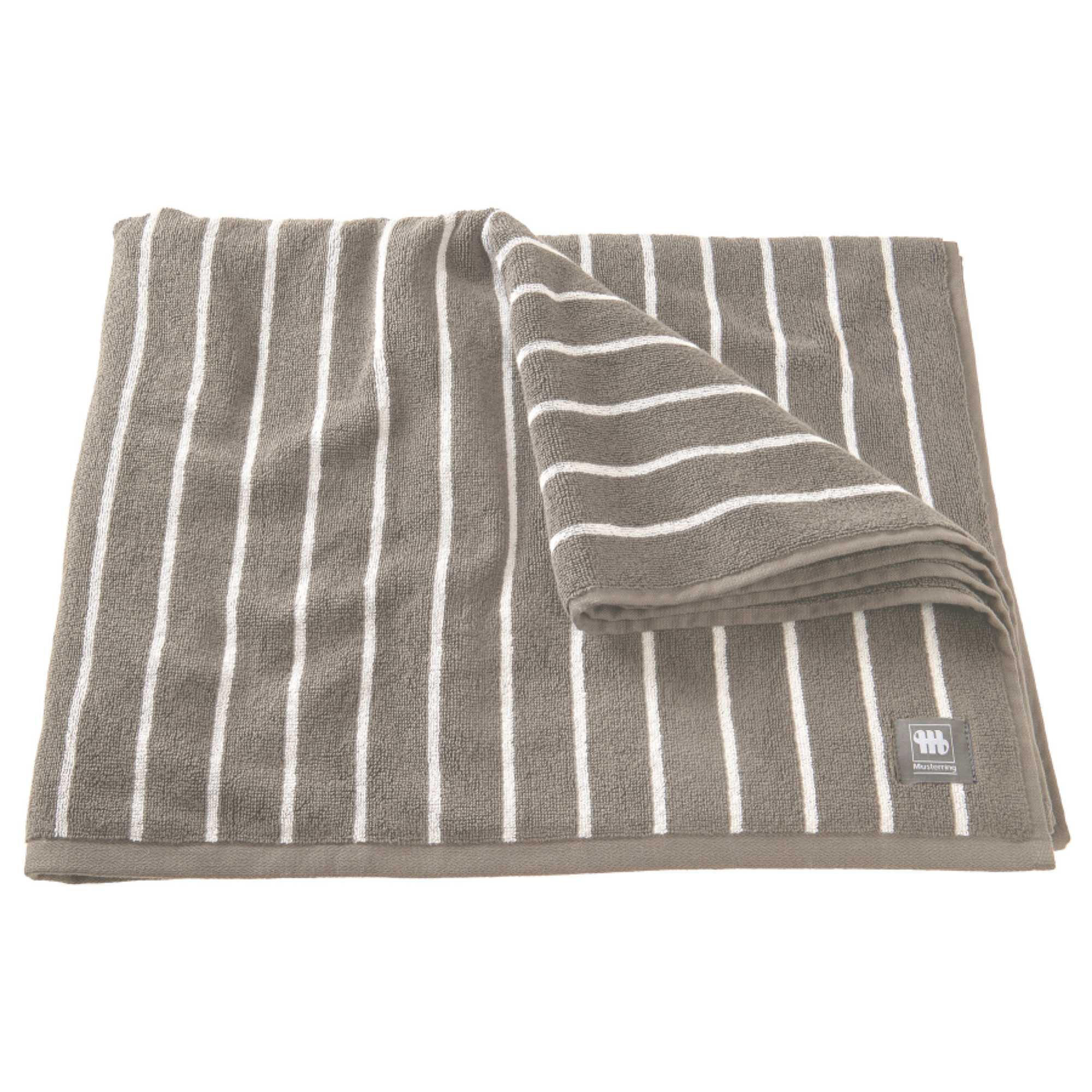 DUSCHTUCH NEEDLESTRIPE - Grau, Textil (100/150cm) - Musterring