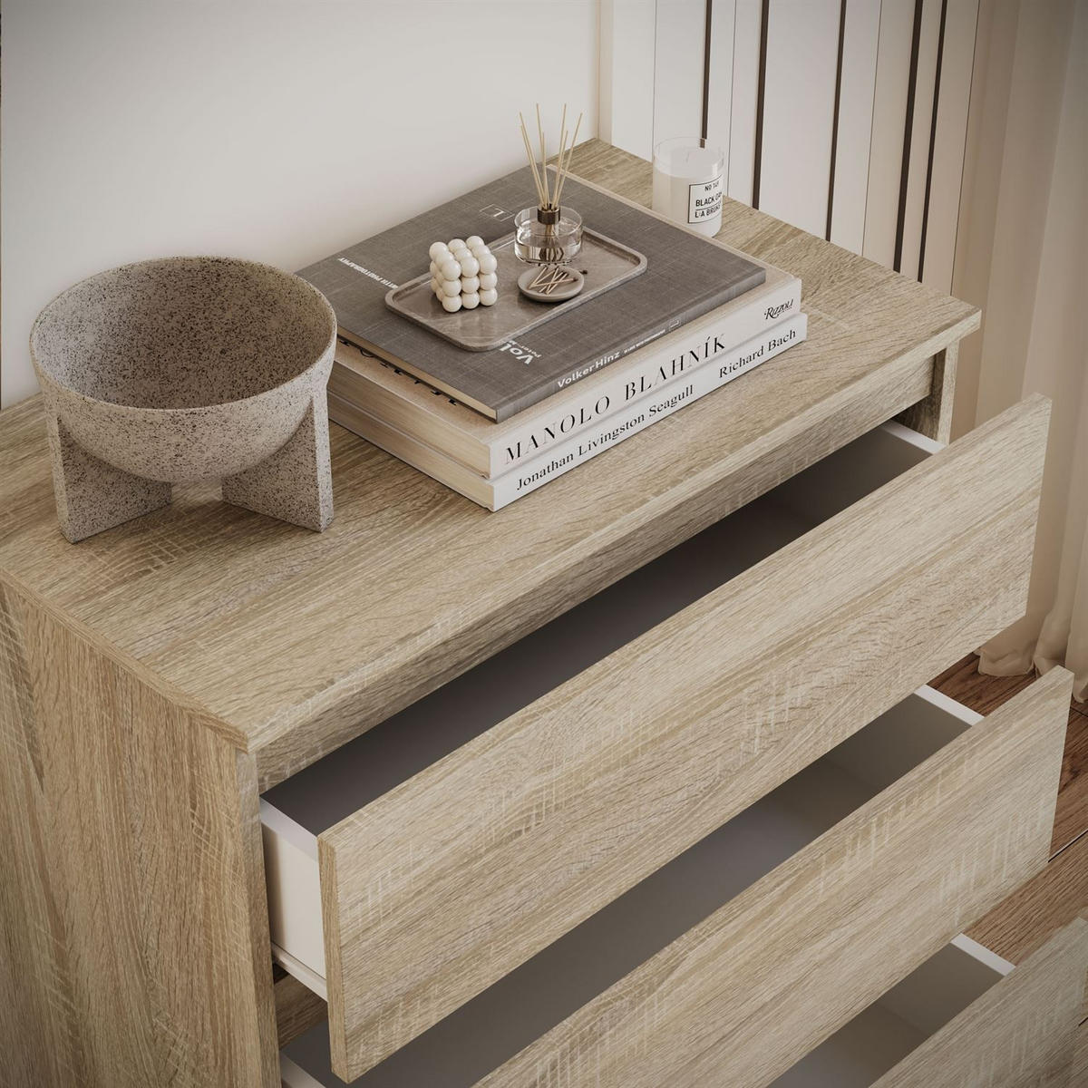 HIGHBOARD HANA M3 Sonoma Eiche - Sonoma Eiche, Holzwerkstoff (70/75/40cm) - Lookway