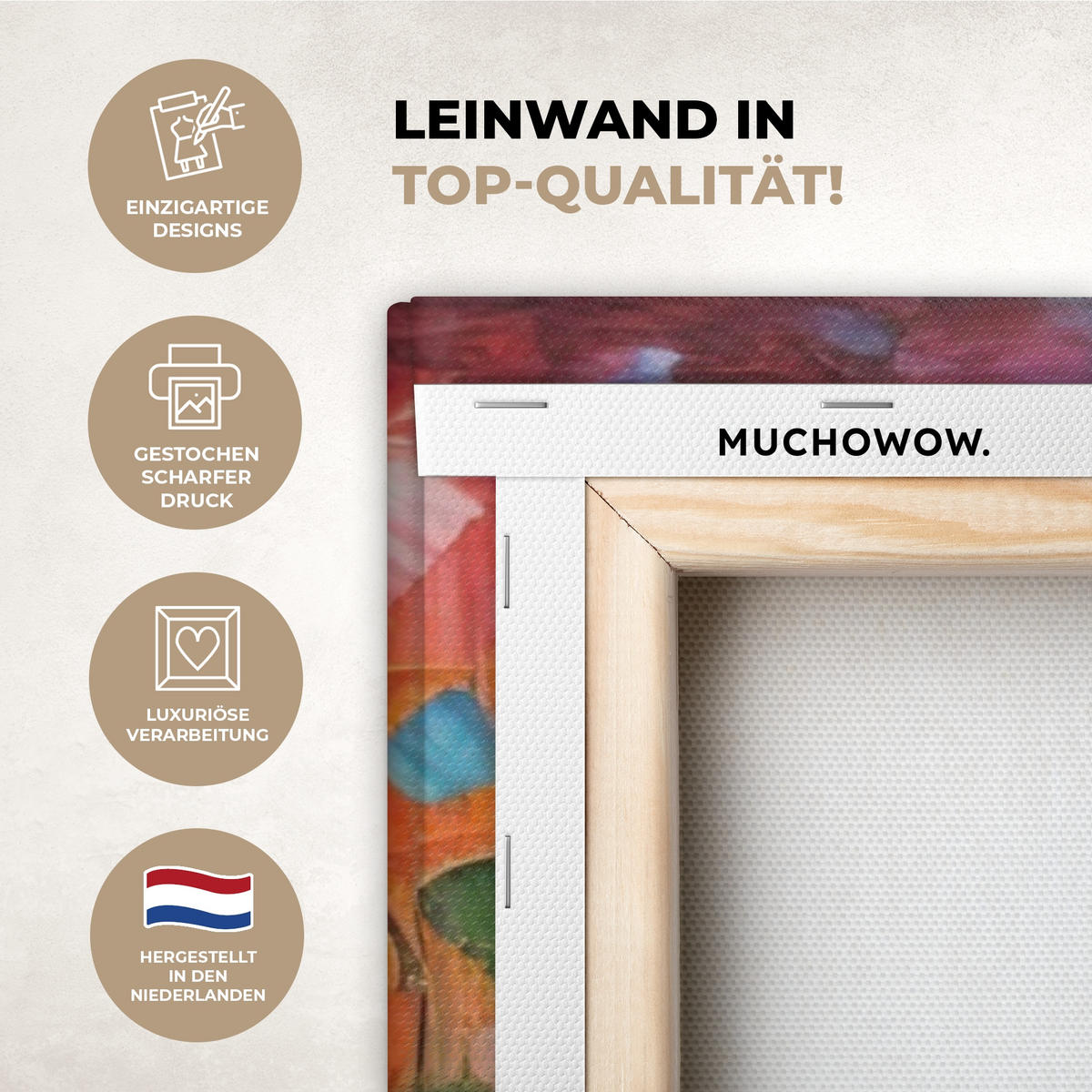 LEINWANDBILD Landschaft - Wald - Farben - Natur Deko XXL 80x120 cm - Multicolor, Textil (80/120cm) - MuchoWow